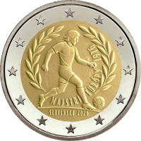 2 Евро Словакия 50-летие победы чехословацкой футбольной команды на чемпионате Европы 1976 г. (2026 года) 2 Евро Словакия 50-летие победы чехословацкой футбольной команды на чемпионате Европы 1976 г. (2026 года)